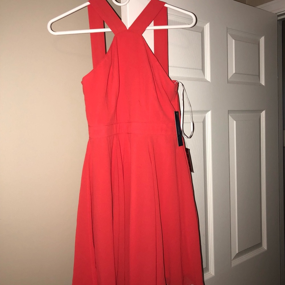 Lulu’s coral skater dress